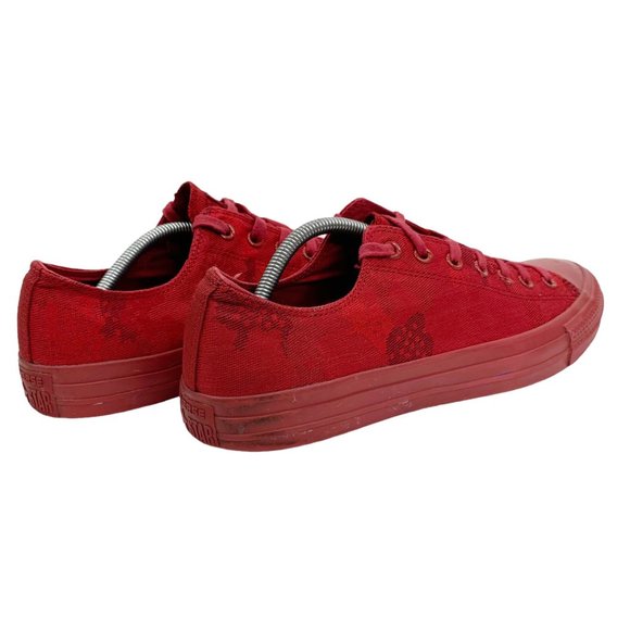 Converse Mens Sz 12 All Star Chuck Taylor Shoes Red OX 149543C Low Top Sneakers - Picture 10 of 15